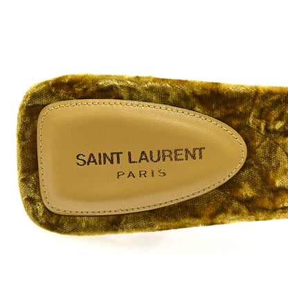 Saint Laurent Velvet Baliqua 105 Mule Sandals 39 Yellow 7 of 7