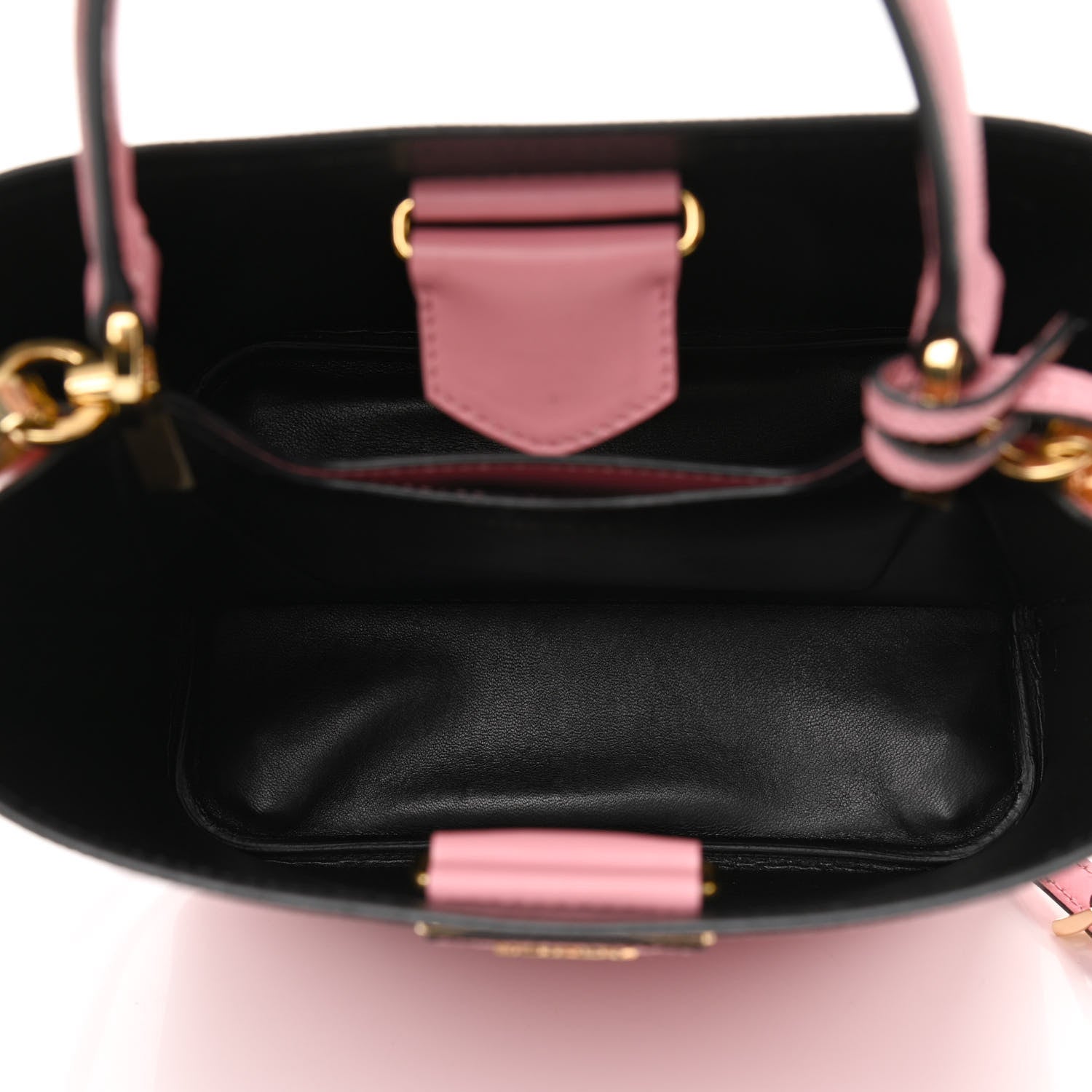 Prada Saffiano Cuir Medium Panier Bucket Bag Petalo Black 5 of 8