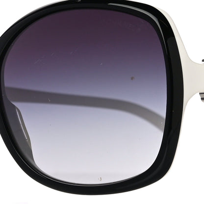Chanel CC Sunglasses White Black 10 of 11