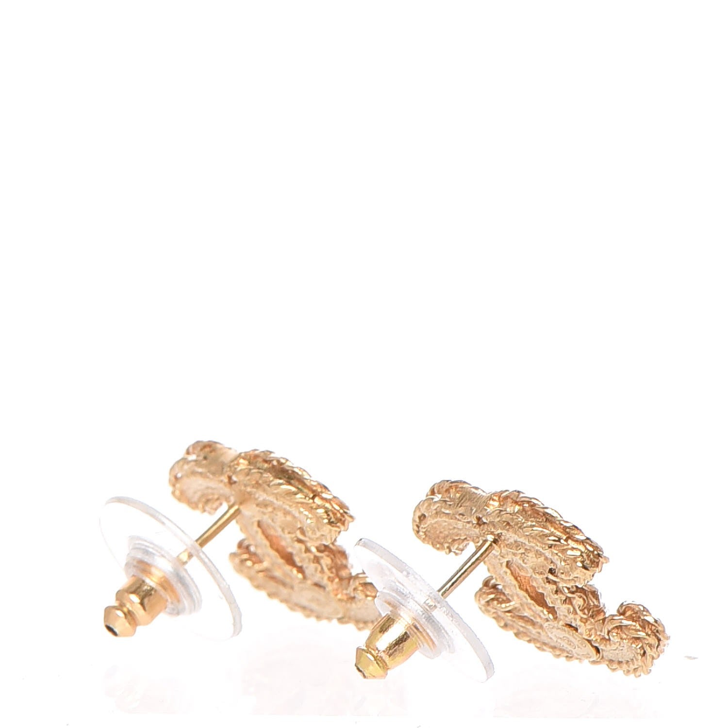 Chanel Metal CC Rope Earrings Gold 3 of 6