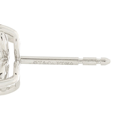 Tiffany Platinum Diamond .92ctw Medium Victoria Earrings 3 of 4