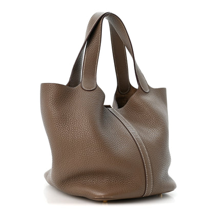 Hermes Taurillon Clemence Picotin Lock 22 PM Etoupe 3 of 11