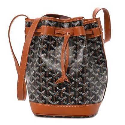 Goyard Goyardine Petit Flot Bucket Bag PM Black Gold 1 of 9