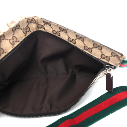 Gucci GG Monogram Web Double Pocket Belt Bag Dark Brown 4 of 4