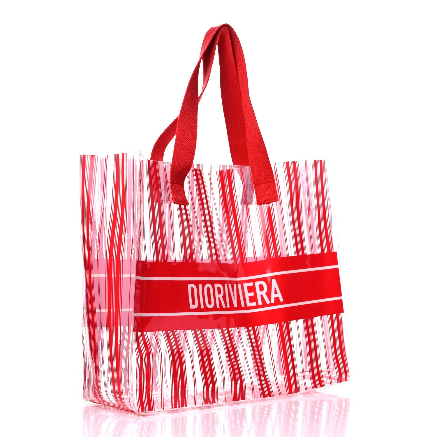Christian Dior PVC Diorivera Tote Red 3 of 10