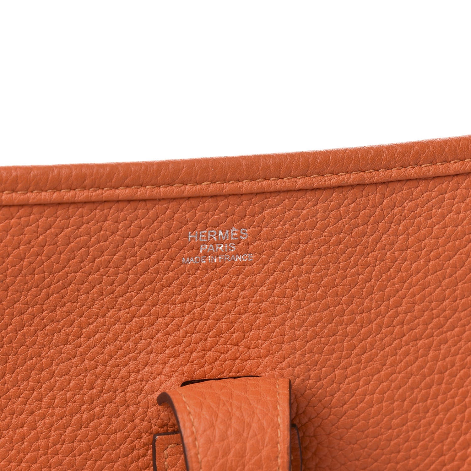 Hermes Taurillon Clemence Evelyne III GM Orange 5 of 10