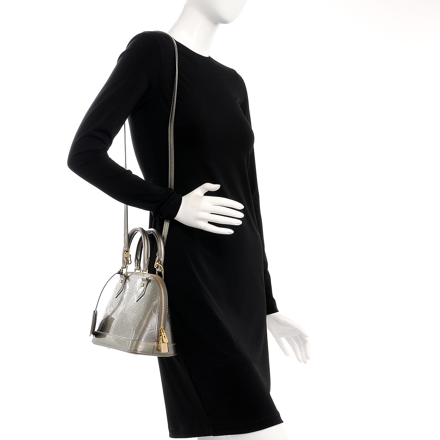 Louis Vuitton Vernis Alma BB Gris Art Deco 2 of 8