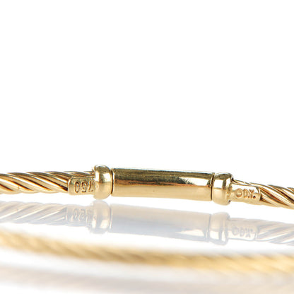 David Yurman 18k Yelow Gold 3mm Cable Classics Bracelet 3 of 5