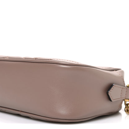 Gucci Calfskin Matelasse Small GG Marmont Chain Shoulder Bag Porcelain Rose 10 of 10
