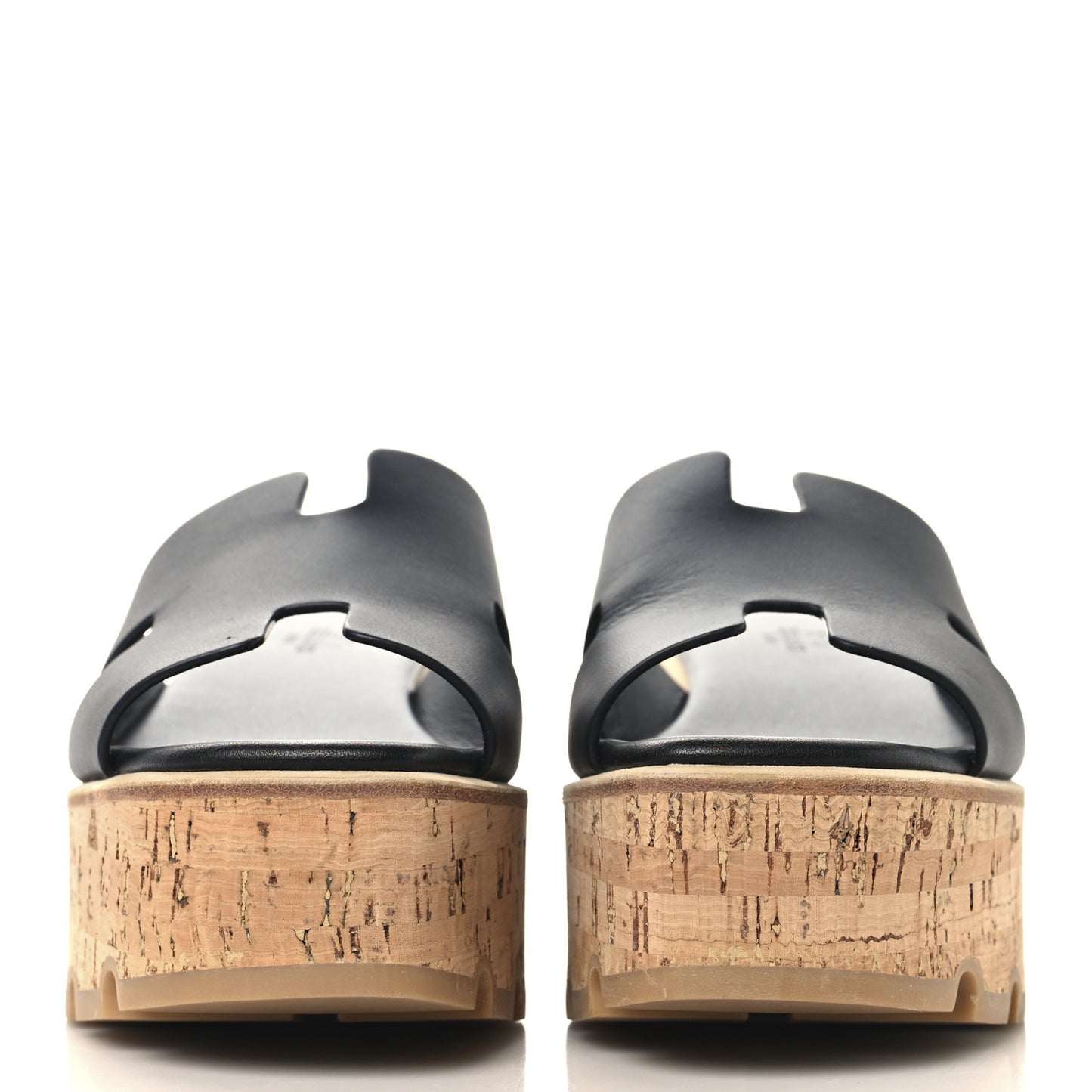Calfskin Cork Eze 30 Sandals 36 Black