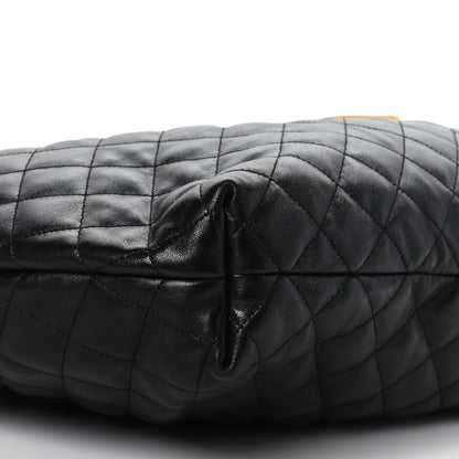 Saint Laurent Lambskin Quilted Maxi Icare Shopping Tote Black 9 of 10