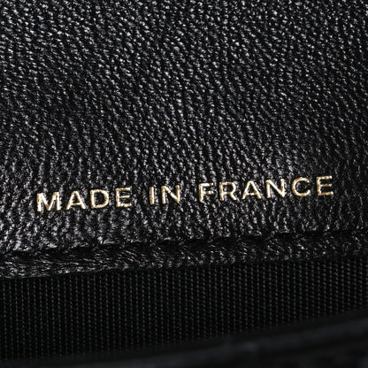 Chanel Lambskin Quilted Top Handle Flap Coin Purse With Chain Black 7 of 11