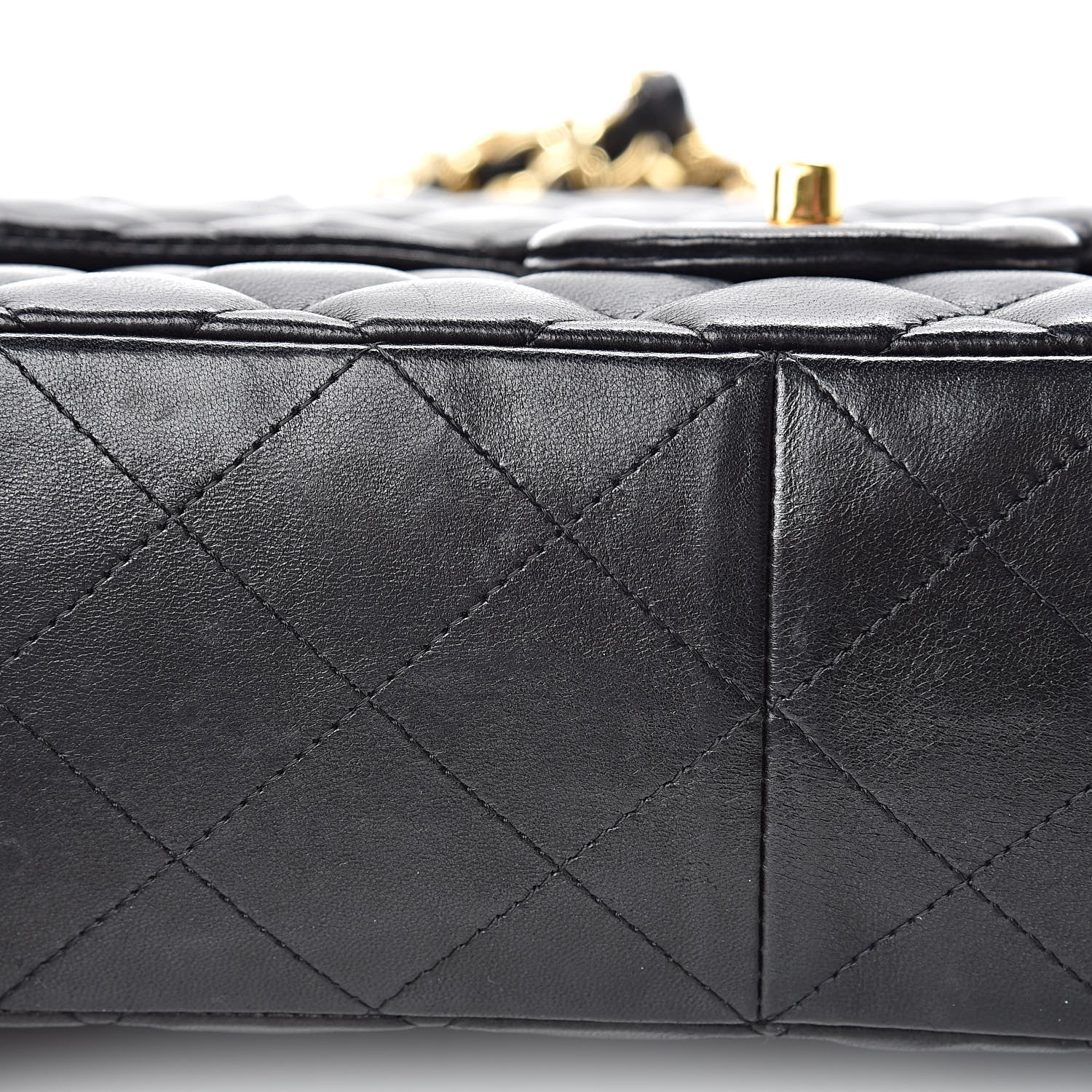 Chanel Lambskin Quilted Jumbo Single Flap Black 14 of 17