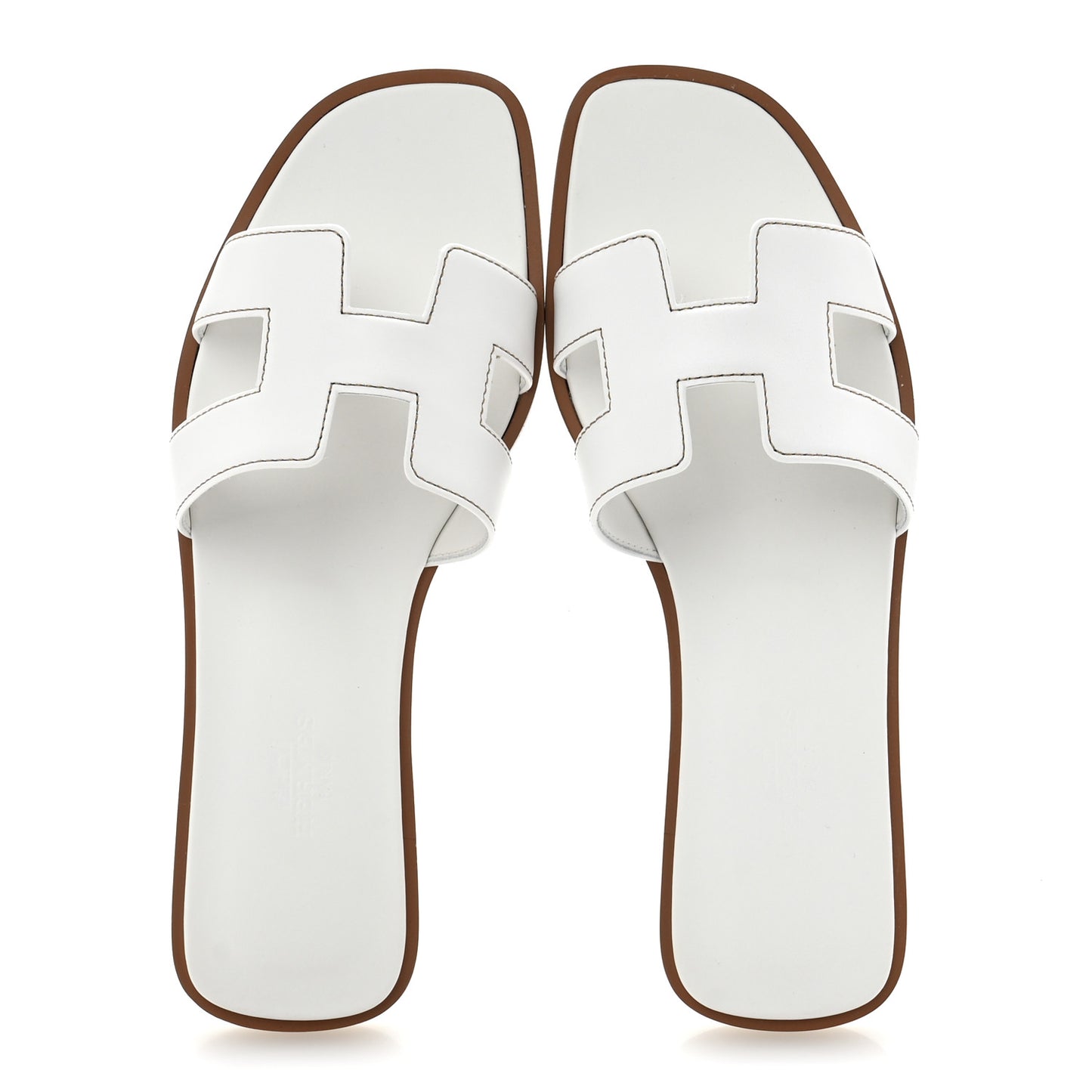 Box Calfskin Oran Sandals 36.5 White