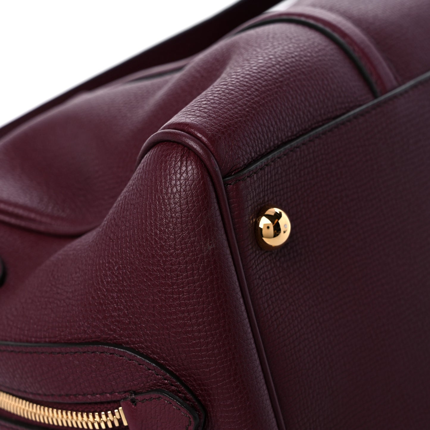 Derby Calfskin Medium Alchester Bowling Bag Mahogany Red