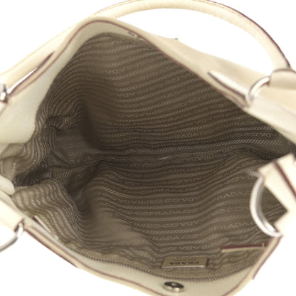 Prada Canapa Moon Shoulder Bag Sabbia White 5 of 17