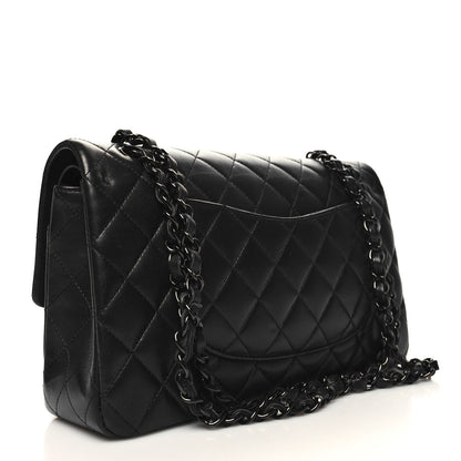 Chanel Lambskin Quilted Medium Double Flap So Black 3 of 11