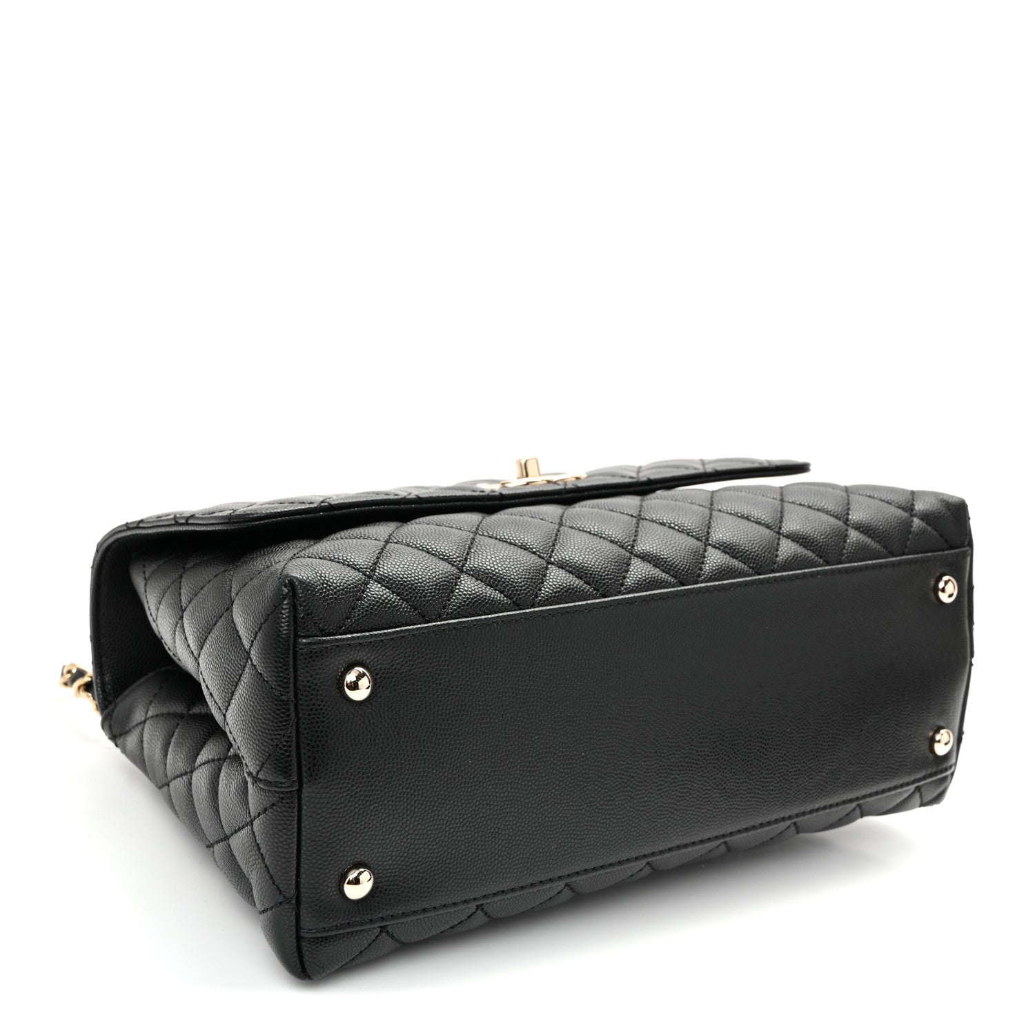 Chanel Caviar Quilted Small Coco Handle Flap Black 4 of 10