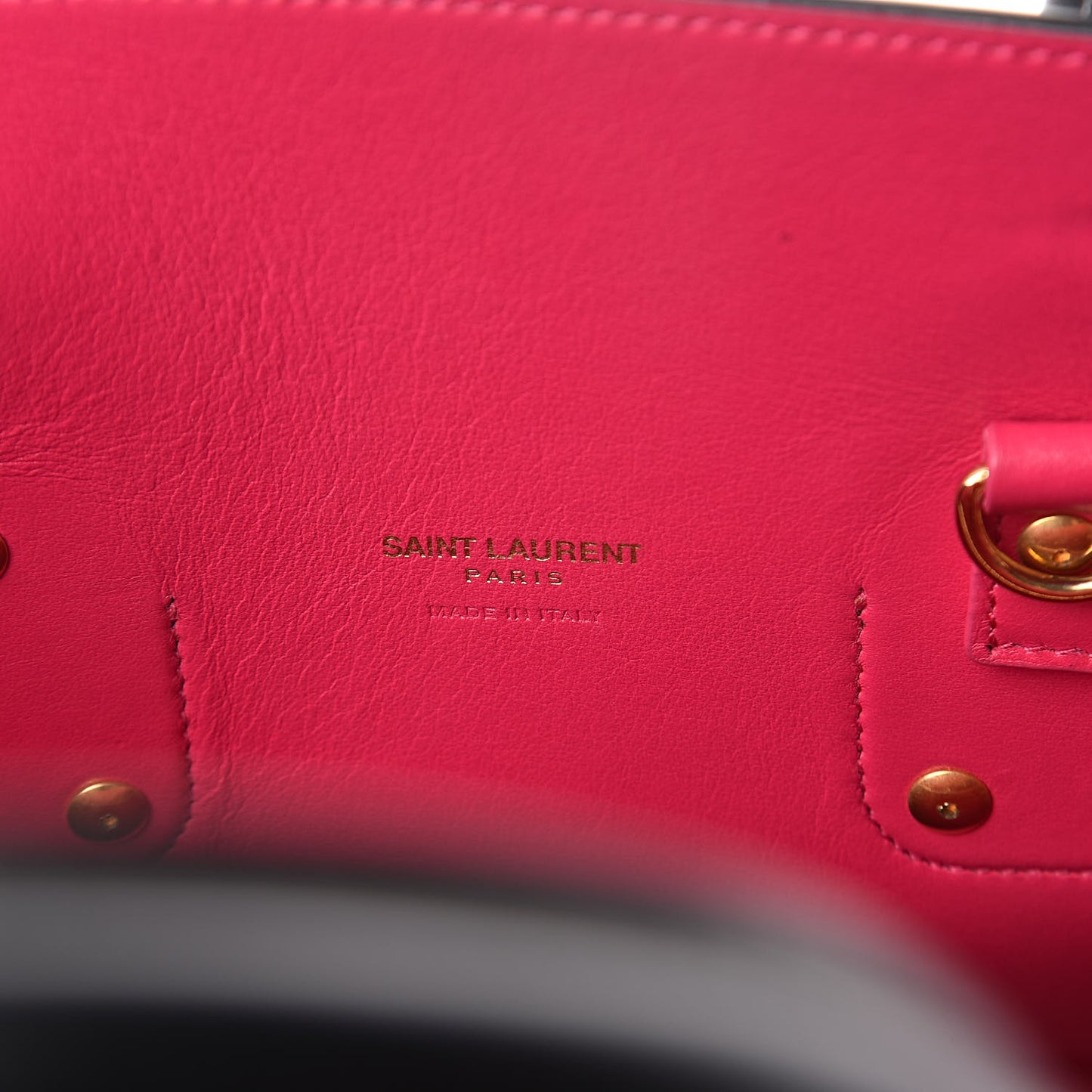 Calfskin Small Sac De Jour Black Fuchsia