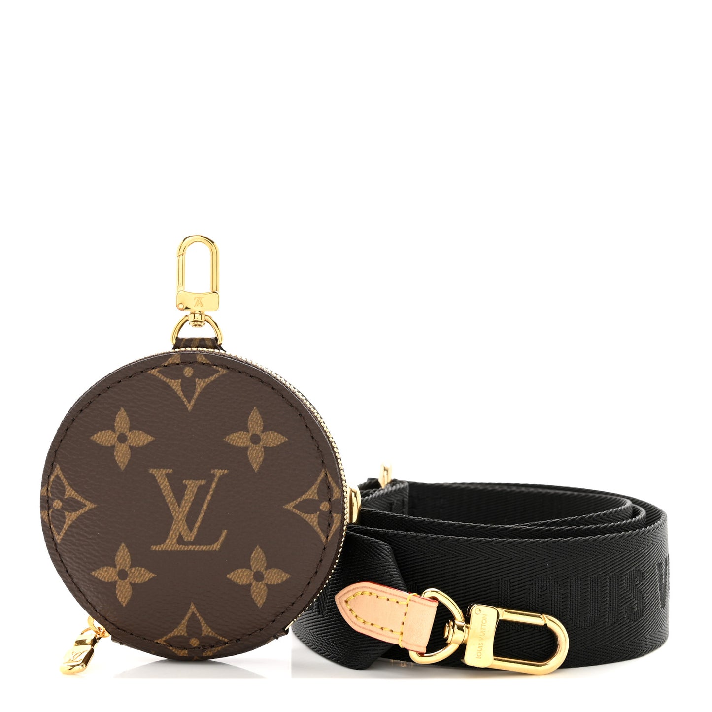 Monogram Multi Pochette Accessories Bandouliere Shoulder Strap Black