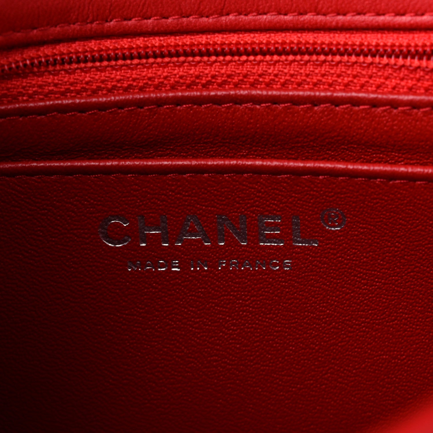 Chanel Lambskin Quilted Mini Square Flap Red 6 of 11