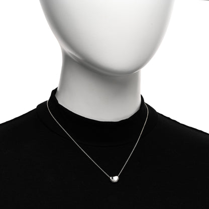 Tiffany Sterling Silver 11mm Elsa Peretti Bean Pendant Necklace 2 of 4