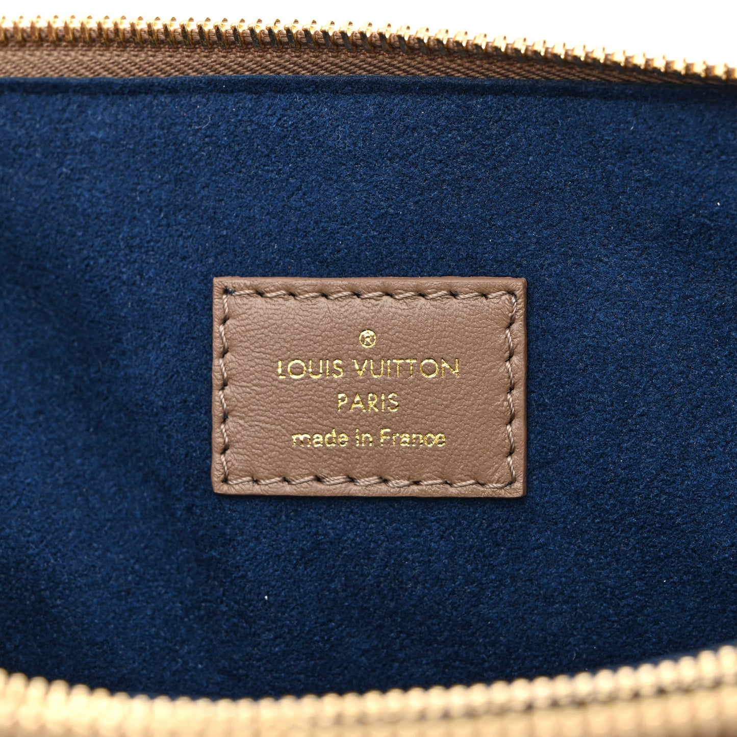 Lambskin Embossed Monogram Coussin MM Taupe