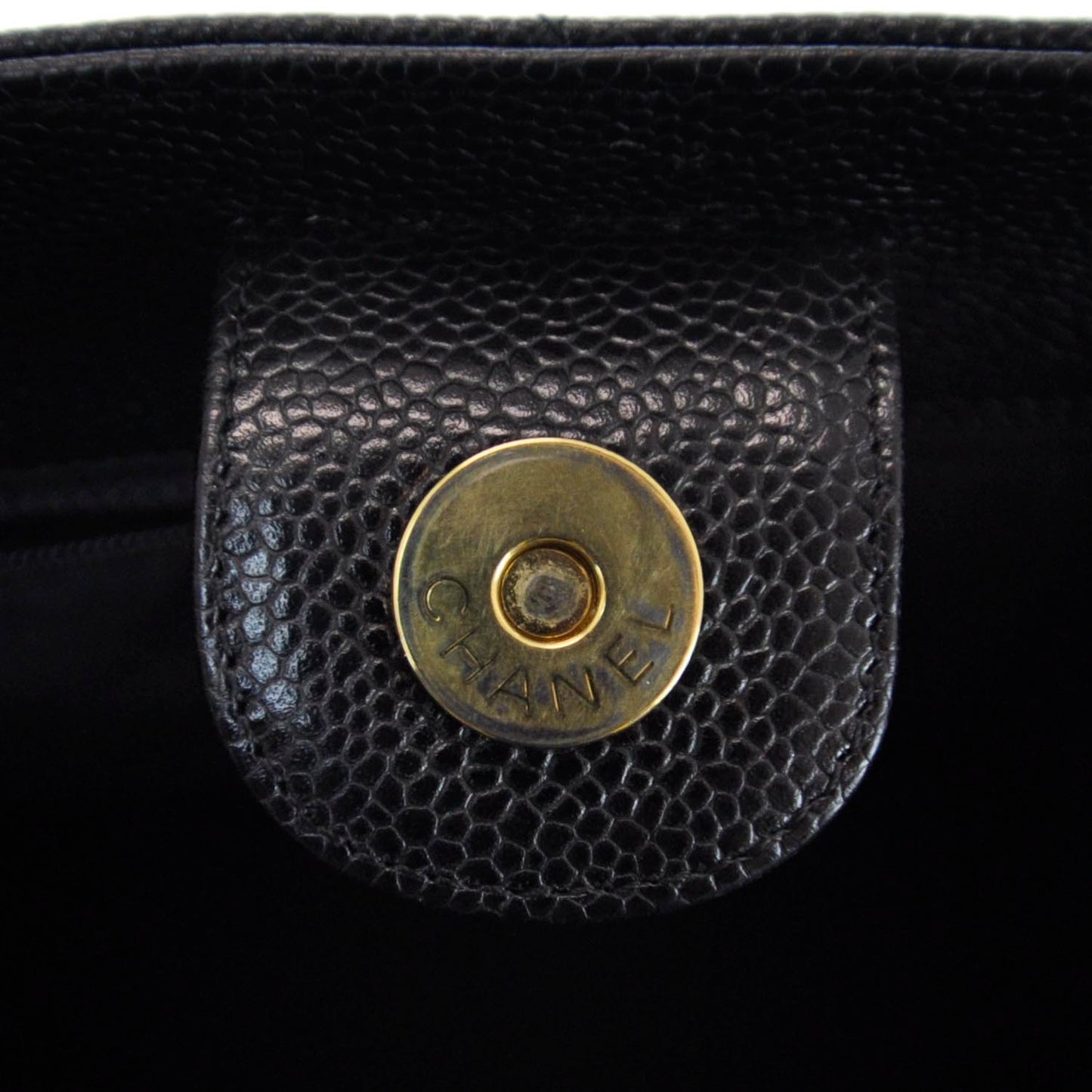 Caviar Petit Shopping Tote PST Black