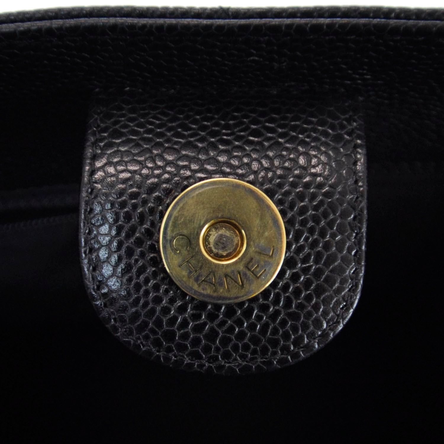 Chanel Caviar Petit Shopping Tote PST Black 7 of 8