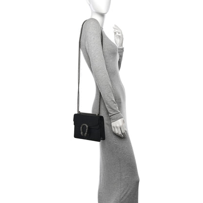 Gucci Calfskin Mini Dionysus Shoulder Bag Black 2 of 11