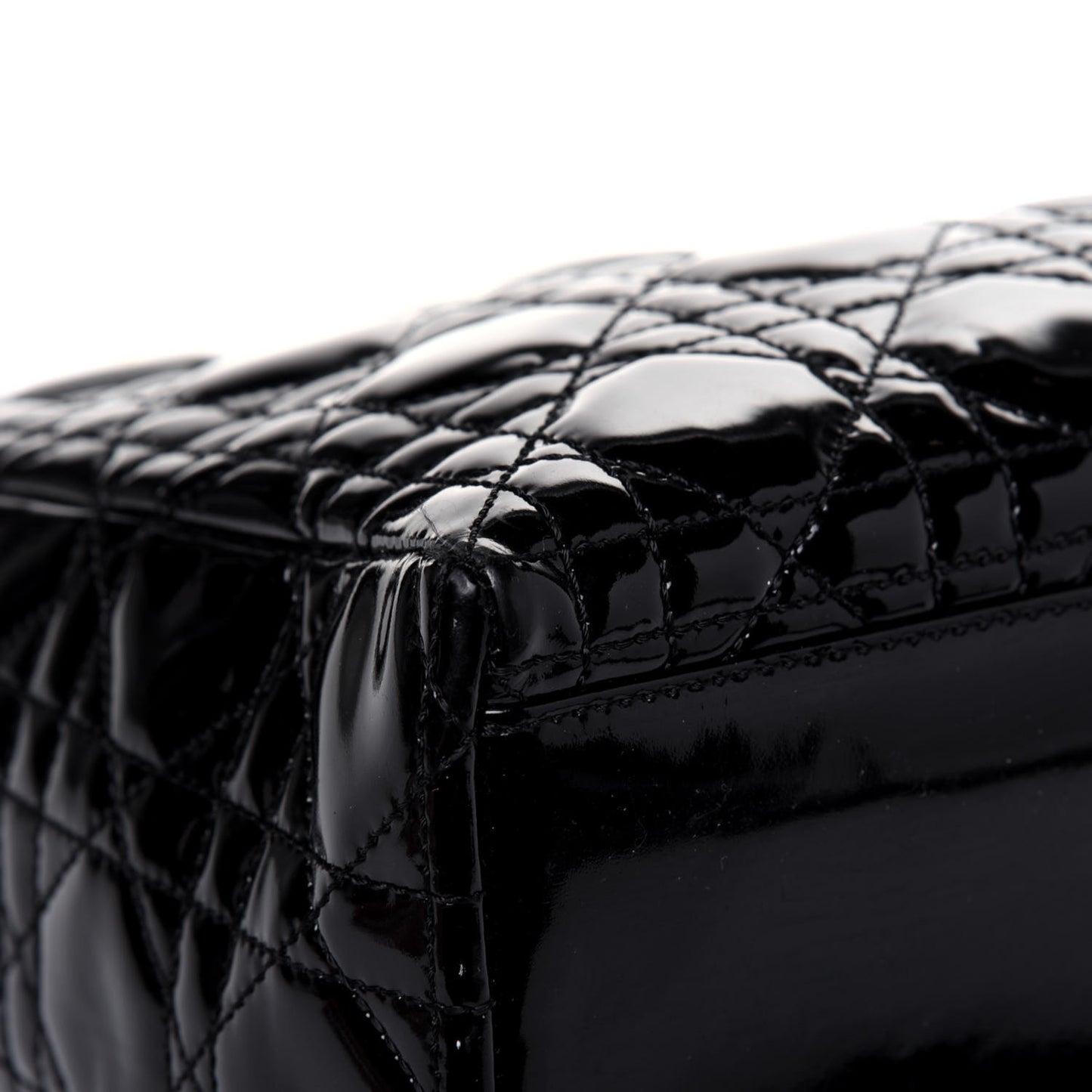 Patent Cannage Medium Lady Dior Black