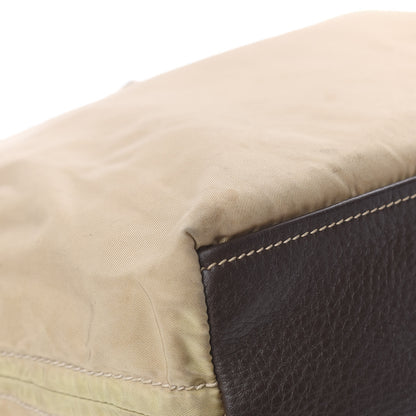 Prada Nylon Tessuto Vitello Daino Hobo Cammello Caffe 8 of 18