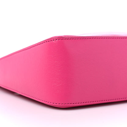 Givenchy Tumbled Calfskin Small Moon Cut Out Shoulder Bag Neon Pink 8 of 9
