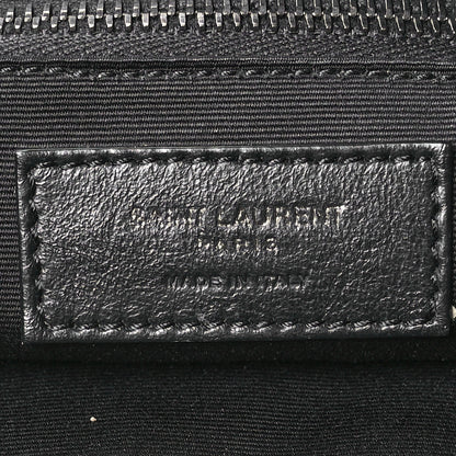 Saint Laurent Grained Lambskin Monogram Oversized Niki Chain Satchel Black 6 of 12