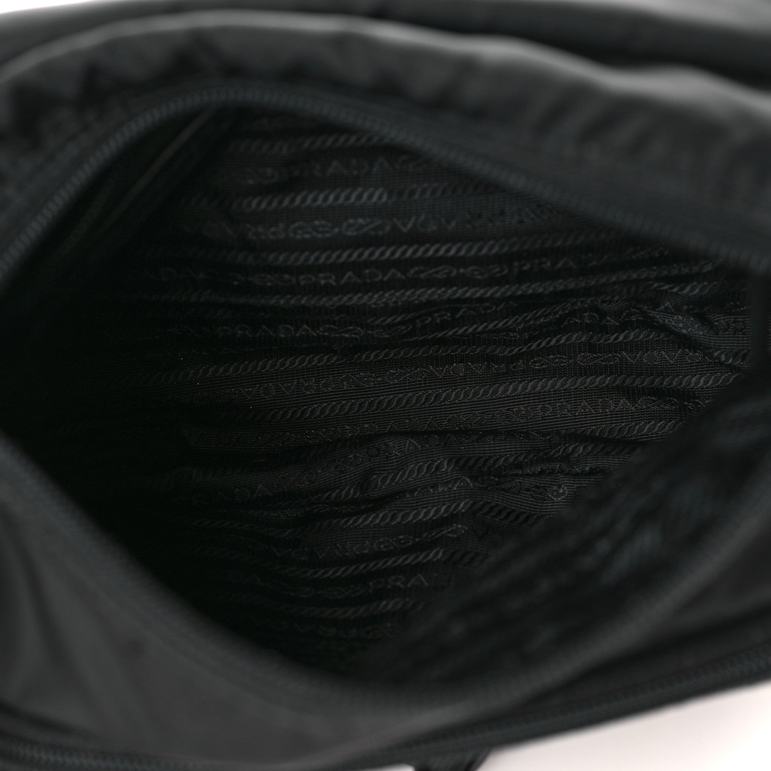 Prada Tessuto Nylon Saffiano Small Vela Messenger Black 5 of 9