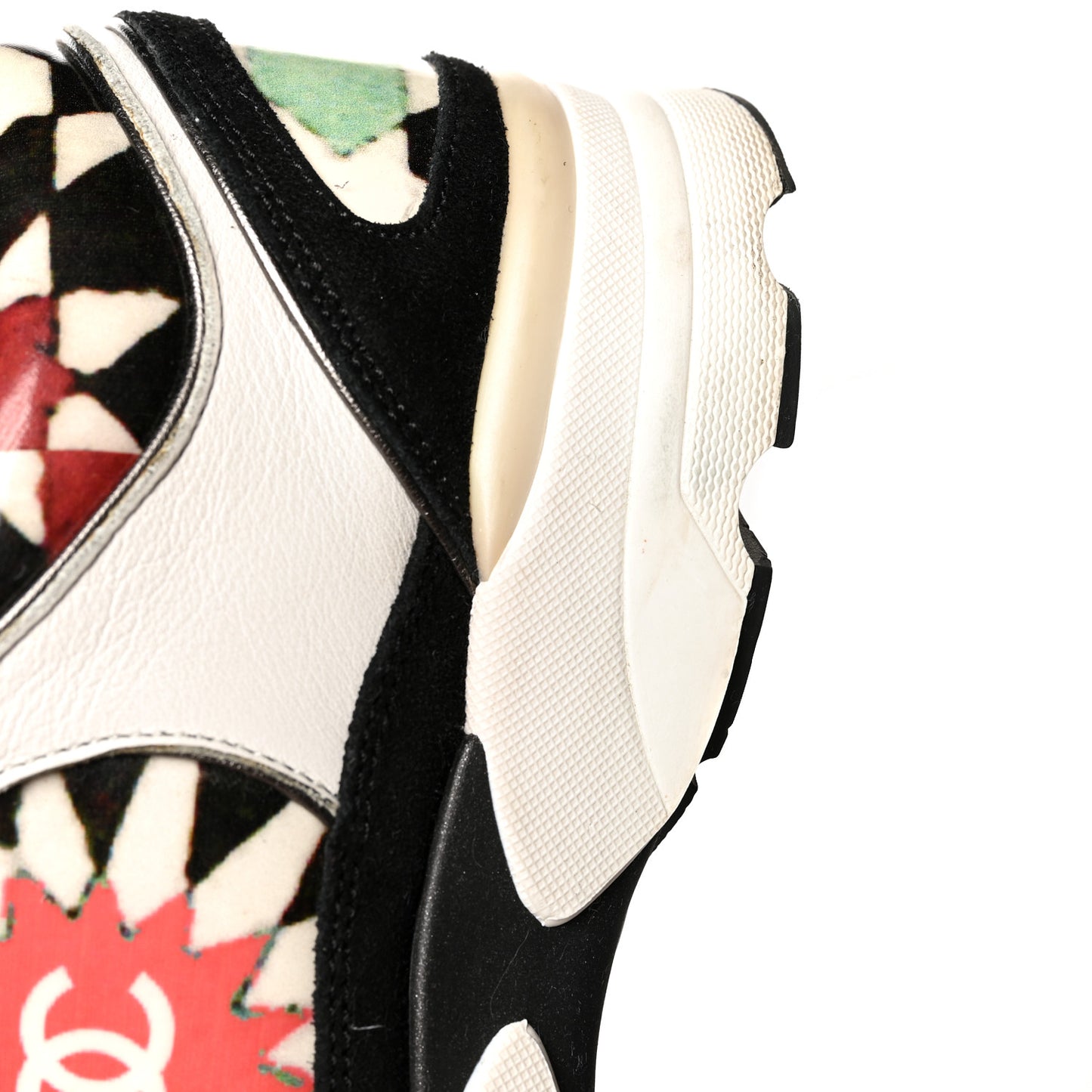 Vinyl Calfskin Suede Womens CC Sneakers 39 Multicolor