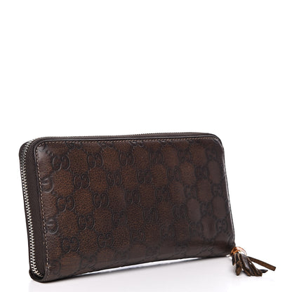 Gucci Guccissima Bamboo Tassel Zip Around Wallet Brown 3 of 14