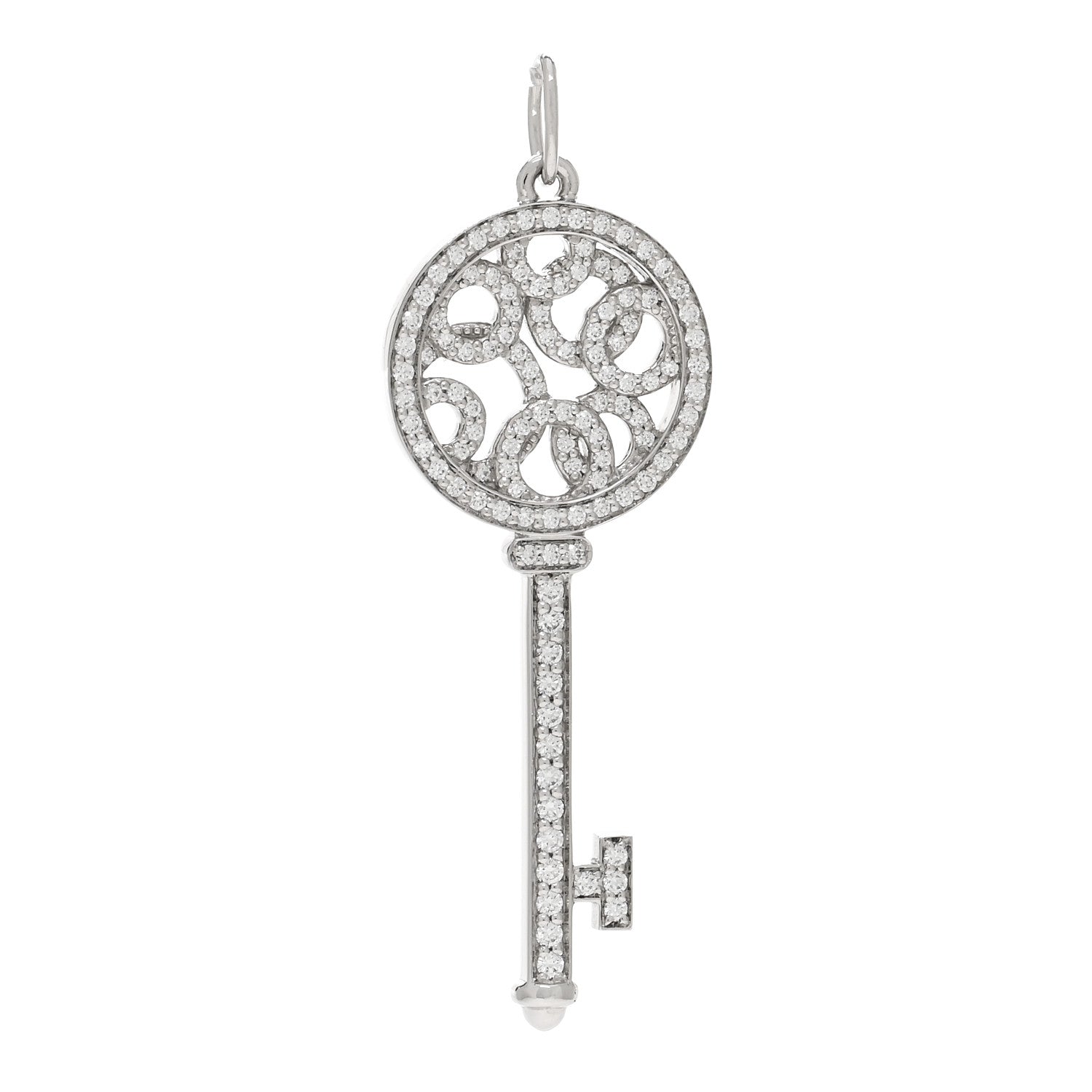 Tiffany Platinum Diamond Small Bubbles Key Pendant 1 of 3