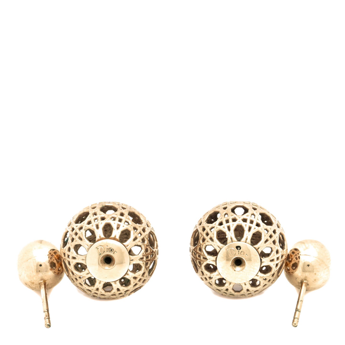 Cannage Mise En Dior Tribal Earrings Gold