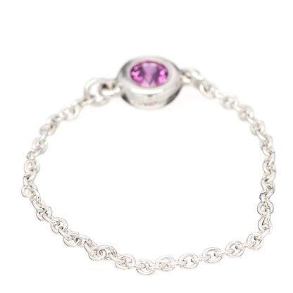 Tiffany Sterling Silver Pink Sapphire Elsa Peretti Color by the Yard Ring 54 7 3 of 5