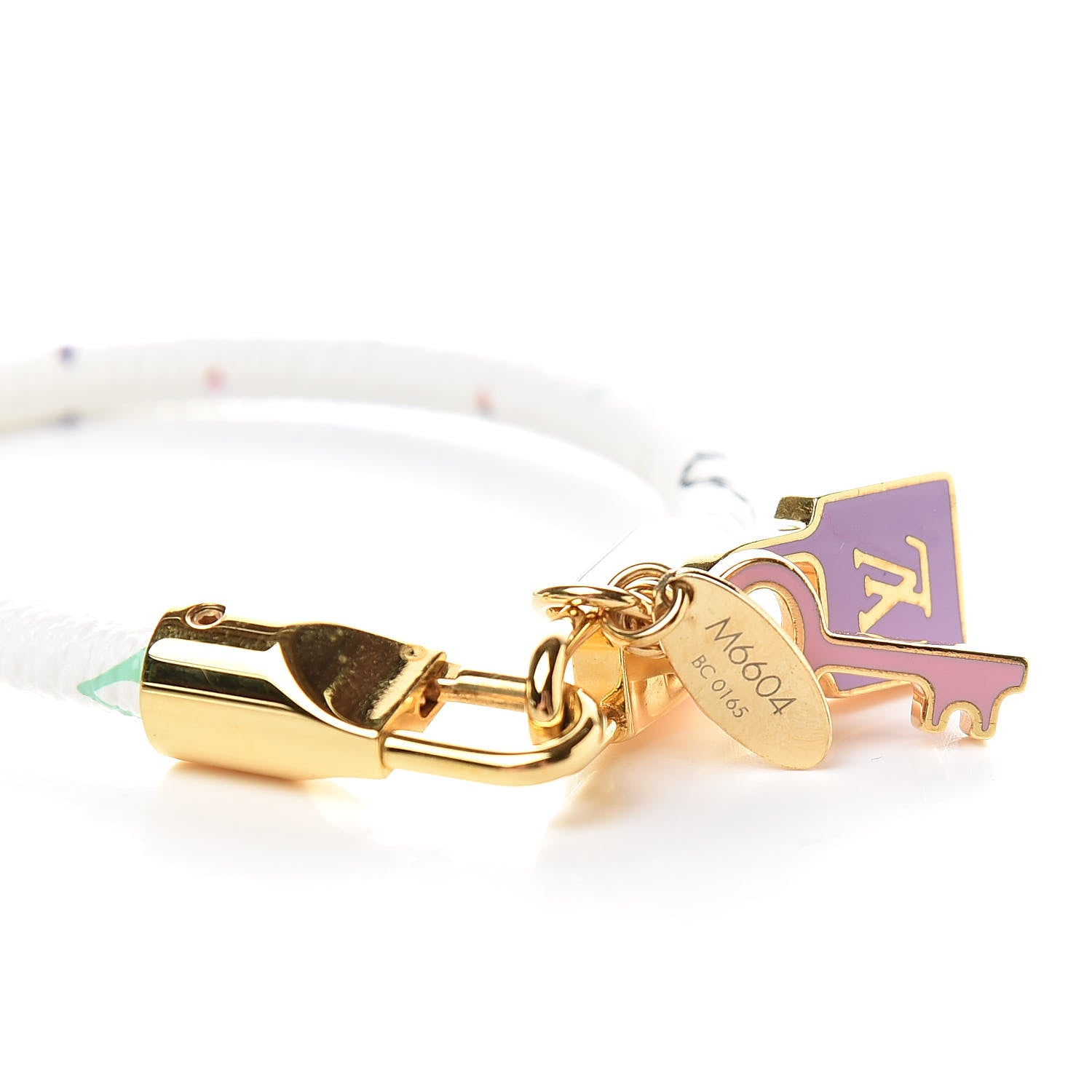 Louis Vuitton Monogram Multicolor Luck It Bracelet 19 White 5 of 6