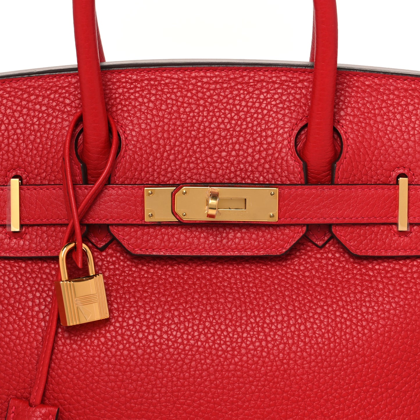 Taurillon Clemence Birkin 30 Rouge Casaque