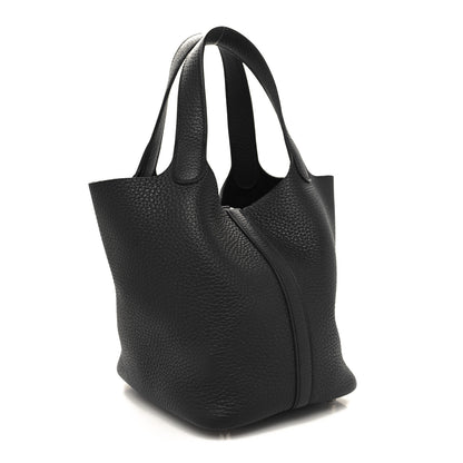 Hermes Taurillon Clemence Picotin Lock 18 PM Black 3 of 12