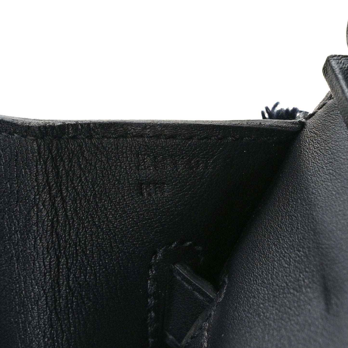 Swift Twill H Fray Fray Birkin 35 Black Ecru