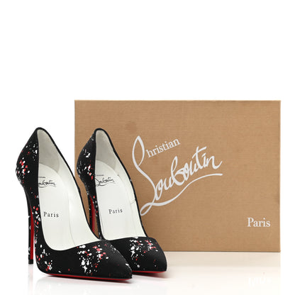 Christian Louboutin Toile Splash So Kate 120 Pumps 37 Black 8 of 8
