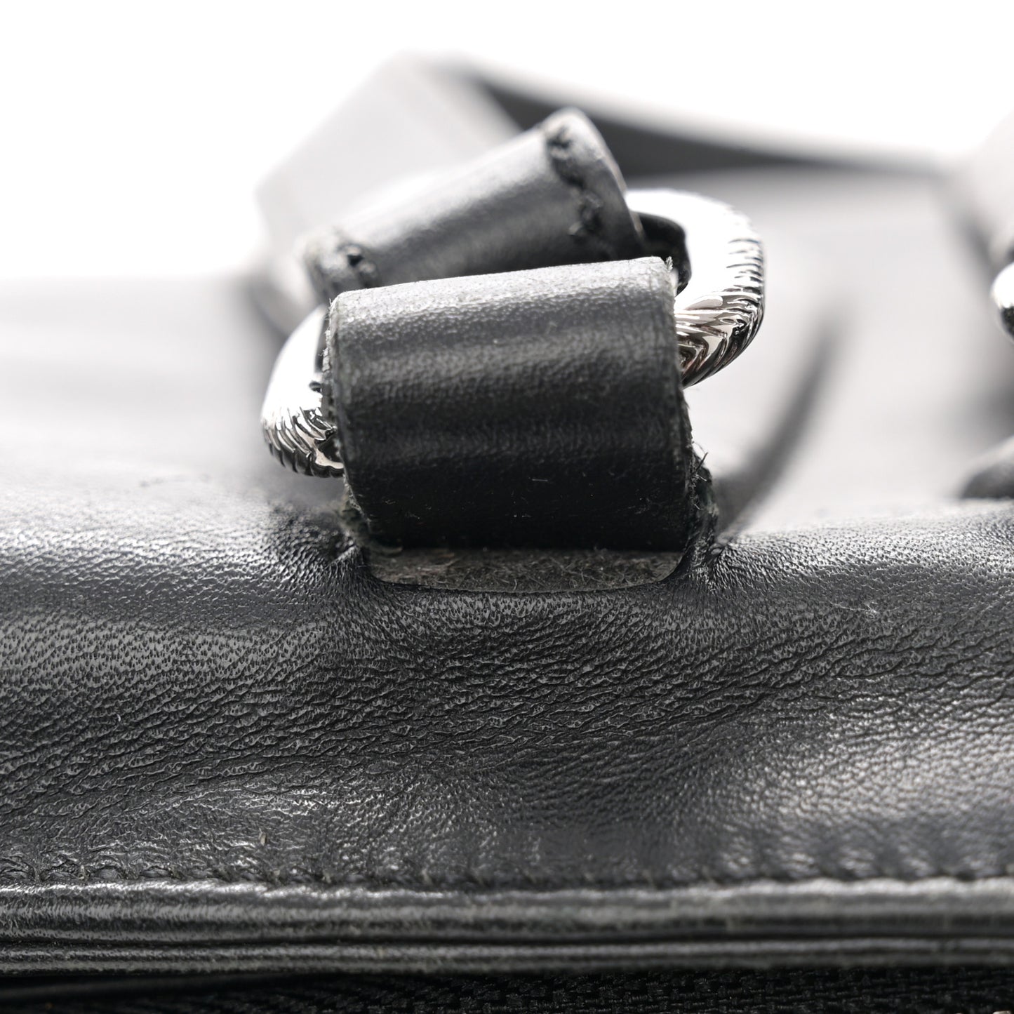 CHRISTIAN LOUBOUTIN Calfskin Justine Spikes Tote Black