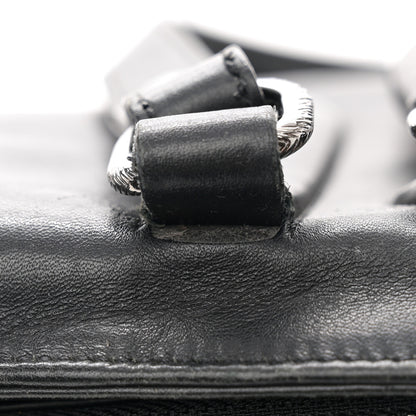 Christian Louboutin CHRISTIAN LOUBOUTIN Calfskin Justine Spikes Tote Black 15 of 16