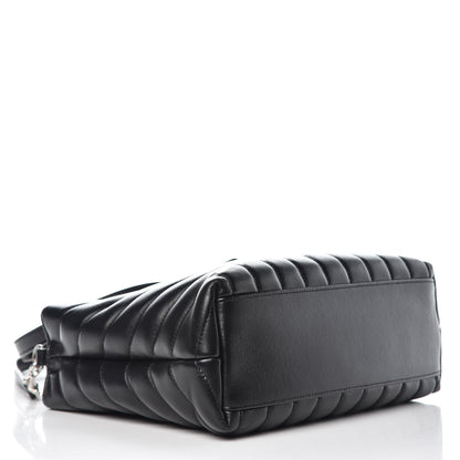 Saint Laurent Calfskin Y Quilted Monogram Small Loulou Shopper Black 5 of 14