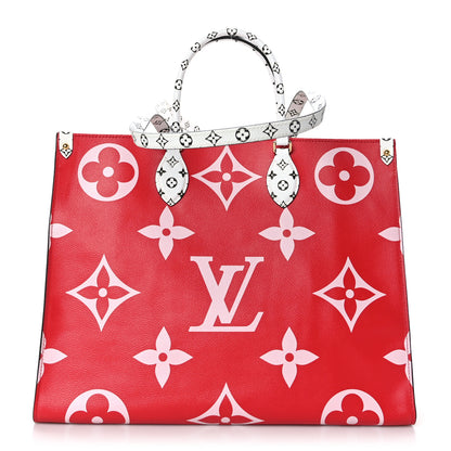 Louis Vuitton Monogram Giant Onthego GM Rouge Rose 1 of 8