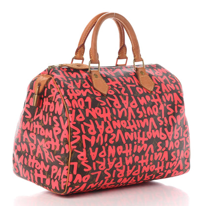 Louis Vuitton Monogram Graffiti Speedy 30 Fuchsia 3 of 9